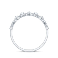 Natural Diamond Half Eternity Band with Beaded Detailing
