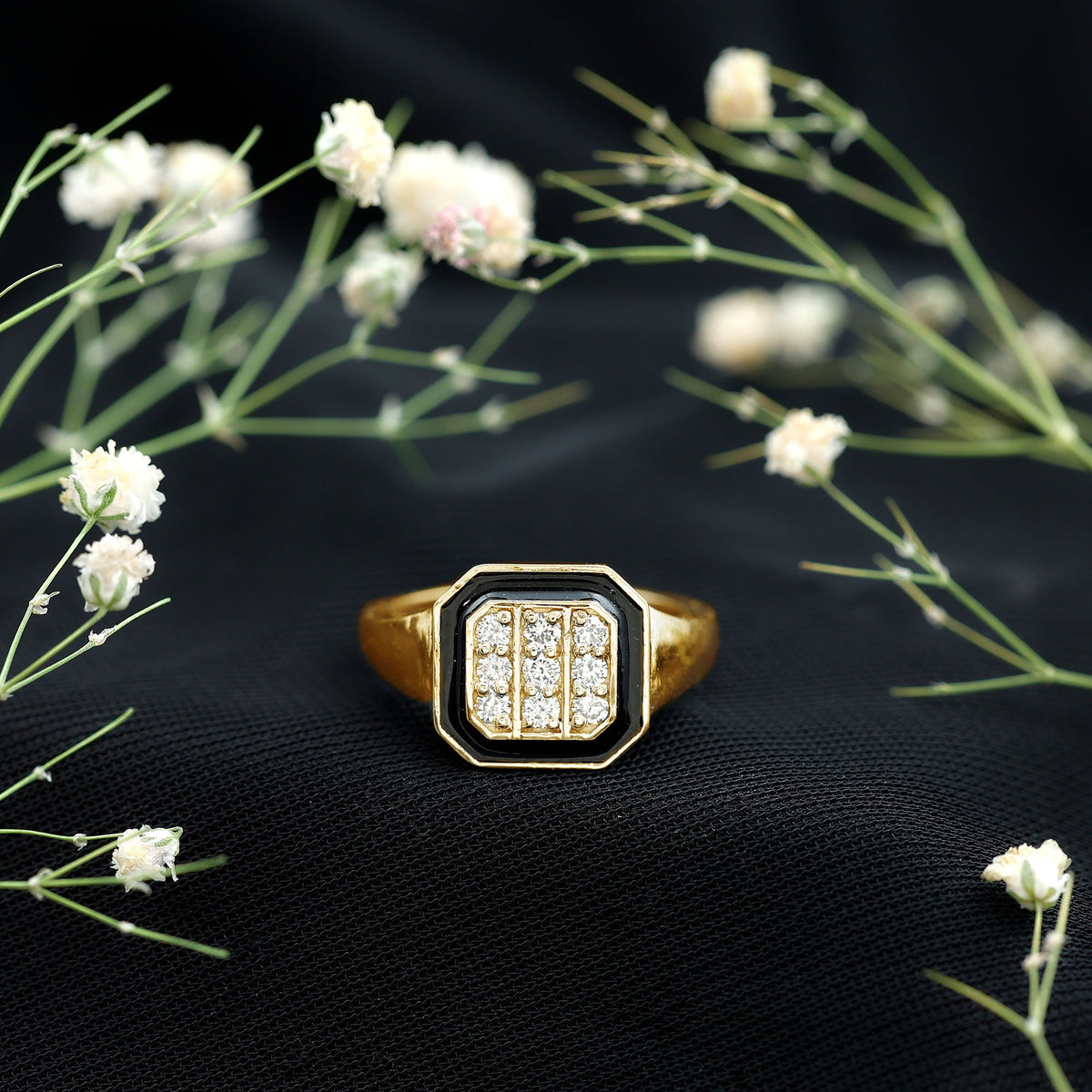 Vintage Style Diamond Engagement Ring for Men