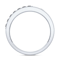 Certified Lab Grown Black and White Diamond Wedding Band