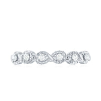 Real Diamond Half Eternity Infinity Ring