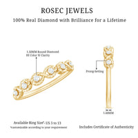 Real Diamond Half Eternity Infinity Ring