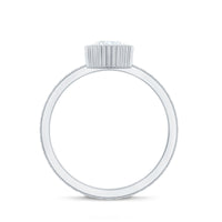 Solitaire Moissanite Oval Engagement Ring with Beaded Detailing