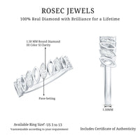 Natural Diamond Marquise Half Eternity Ring for Women