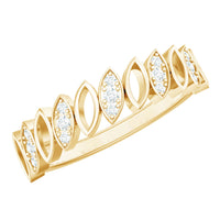 Natural Diamond Marquise Half Eternity Ring for Women