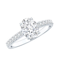 1 Carat Moissanite Oblong Engagement Ring for Women