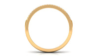 Certified Natural Diamond Half Eternity Mens Wedding Band