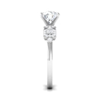 Round Cut Moissanite Antique Looking Engagement Ring