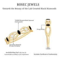 Certified Lab Grown Black Diamond Promise Ring with White Diamond