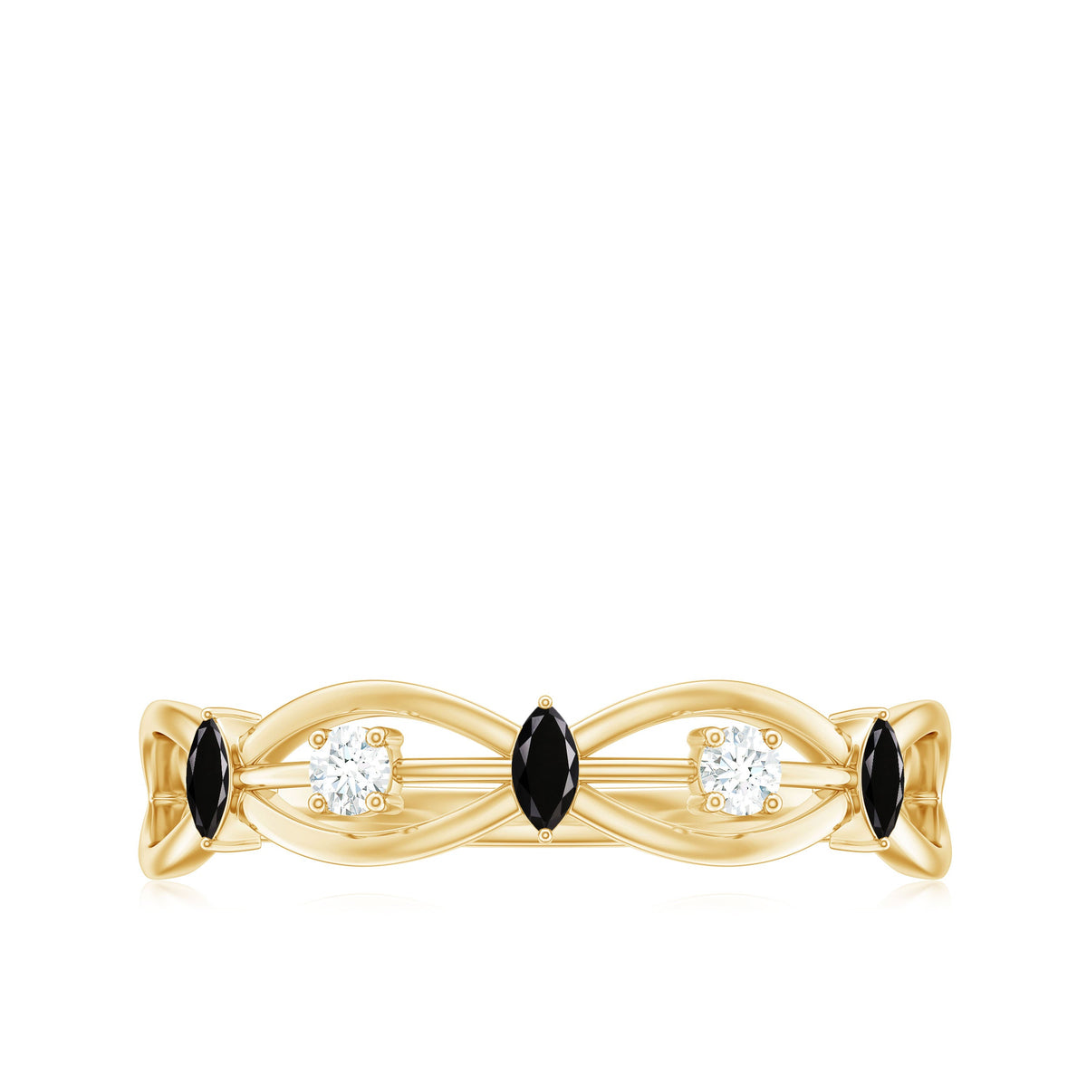 Certified Lab Grown Black Diamond Promise Ring with White Diamond