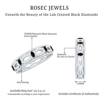 Certified Lab Grown Black and White Diamond Infinity Band Ring