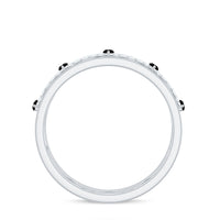 Certified Lab Grown Black and White Diamond Infinity Band Ring