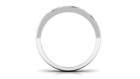 Natural Diamond Mens Wedding Band with Black Enamel