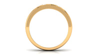 Natural Diamond Mens Wedding Band with Black Enamel