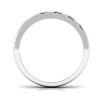 Real Diamond Enamel Band Ring in Flush Setting