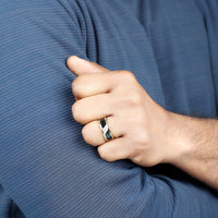 Classic Moissanite Mens Wedding Band Ring