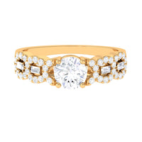 Certified Moissanite Designer Engagement Ring for Women