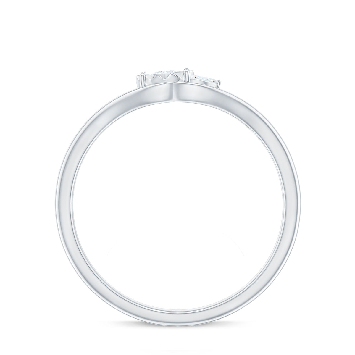 Certified Real Diamond Curved Promise Ring