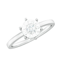Natural Diamond Promise Ring in Illusion Setting