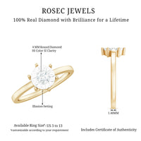 Natural Diamond Promise Ring in Illusion Setting