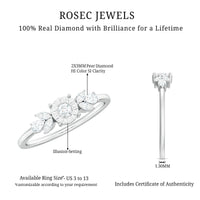 Nature Inspired Diamond Leaf Promise Ring for Women