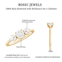 Nature Inspired Diamond Leaf Promise Ring for Women