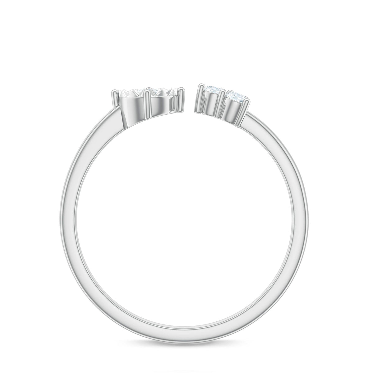 Certified Natural Diamond Cuff Ring for Women