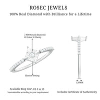Genuine Diamond Promise Ring in Illusion Setting