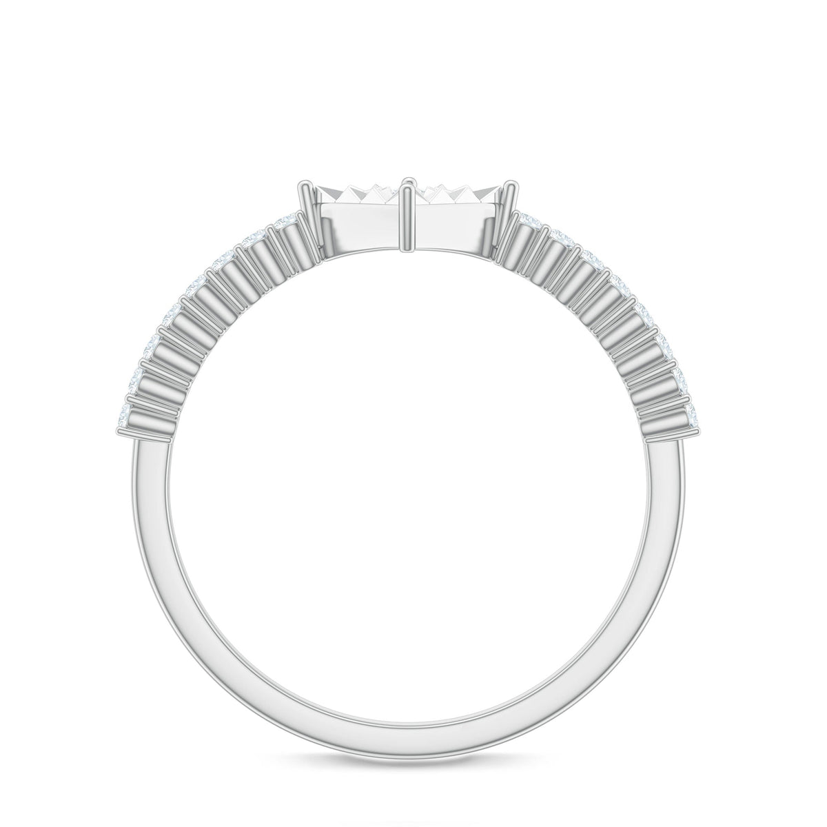 Genuine Diamond Promise Ring in Illusion Setting