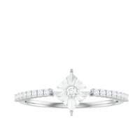 Genuine Diamond Promise Ring in Illusion Setting