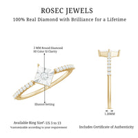 Genuine Diamond Promise Ring in Illusion Setting