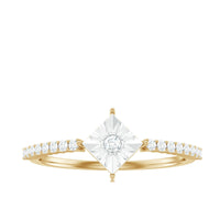 Genuine Diamond Promise Ring in Illusion Setting