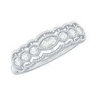 Vintage Inspired Natural Diamond Anniversary Ring