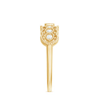 Vintage Inspired Natural Diamond Anniversary Ring