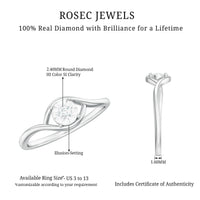 Certified Real Diamond Minimal Promise Ring for Women