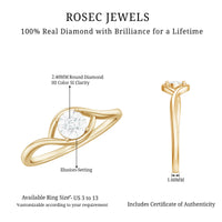 Certified Real Diamond Minimal Promise Ring for Women