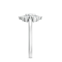 Natural Diamond Cluster Engagement Ring in Illusion Setting