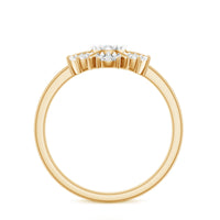 Natural Diamond Cluster Engagement Ring in Illusion Setting