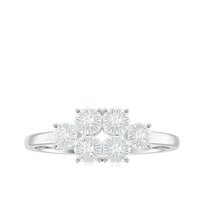 Natural Diamond Cluster Promise Ring for Women