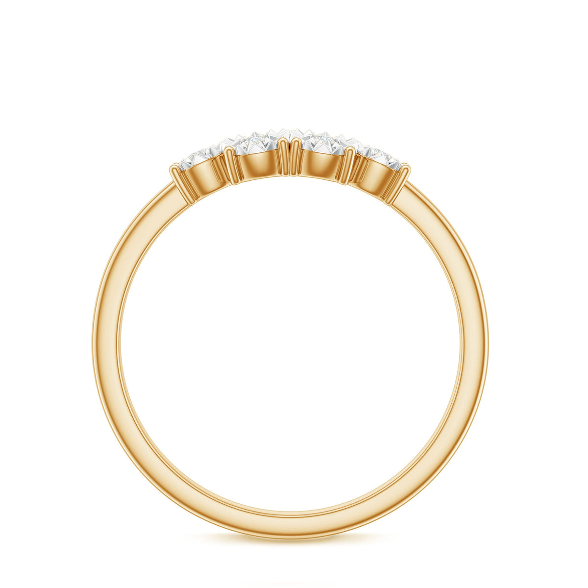 Natural Diamond Cluster Promise Ring for Women