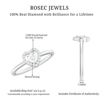 Certified Real Diamond Heart Promise Ring