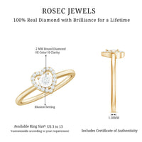 Certified Real Diamond Heart Promise Ring