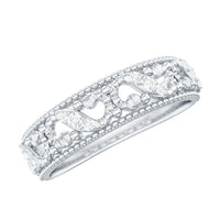 Vintage Looking Diamond Band Ring for Women