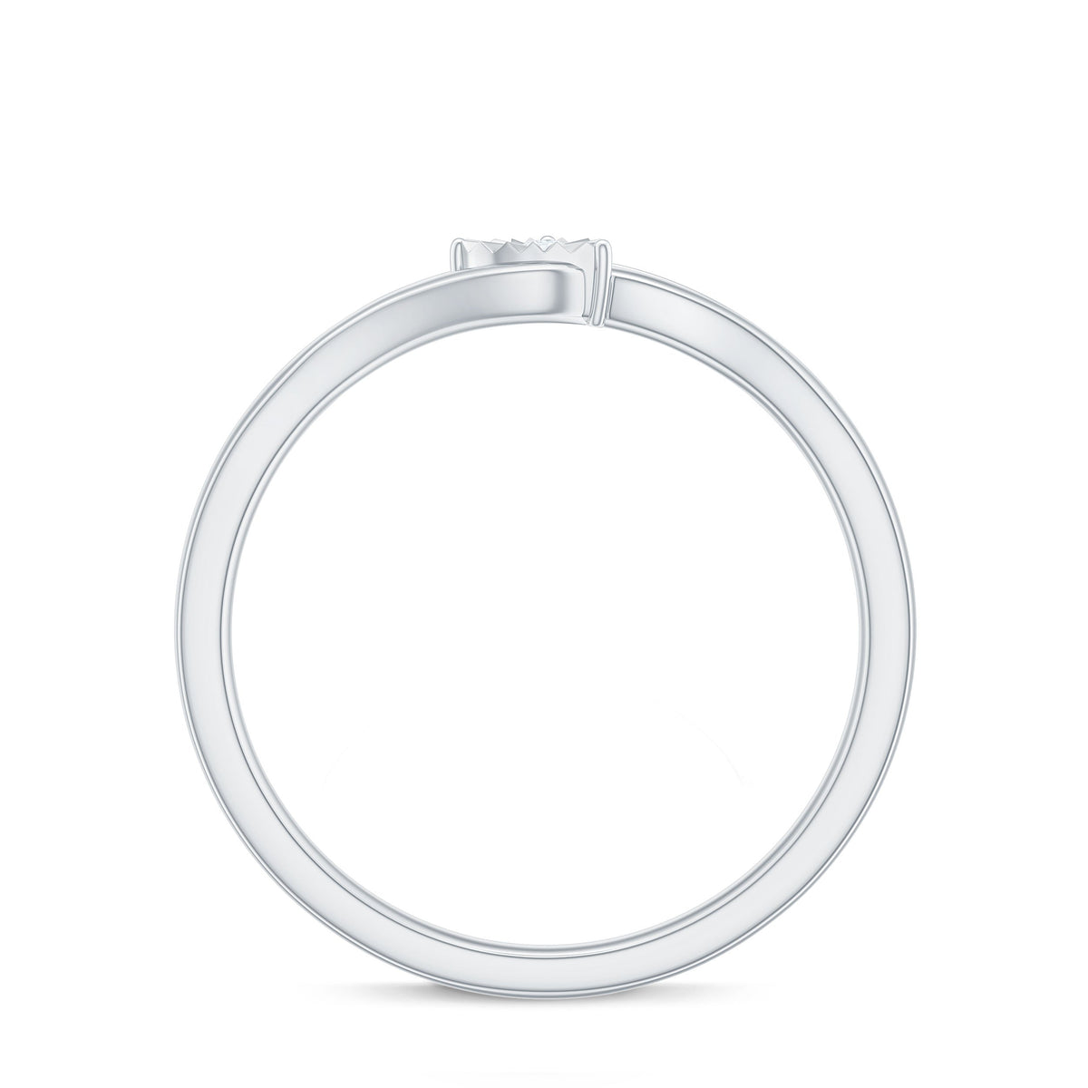 Certified Real Heart Promise Ring with Split Shank