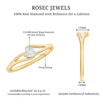 Certified Real Heart Promise Ring with Split Shank