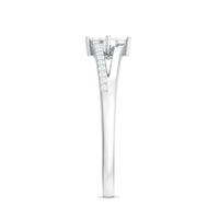 Natural Diamond Engagement Ring with Split Shank