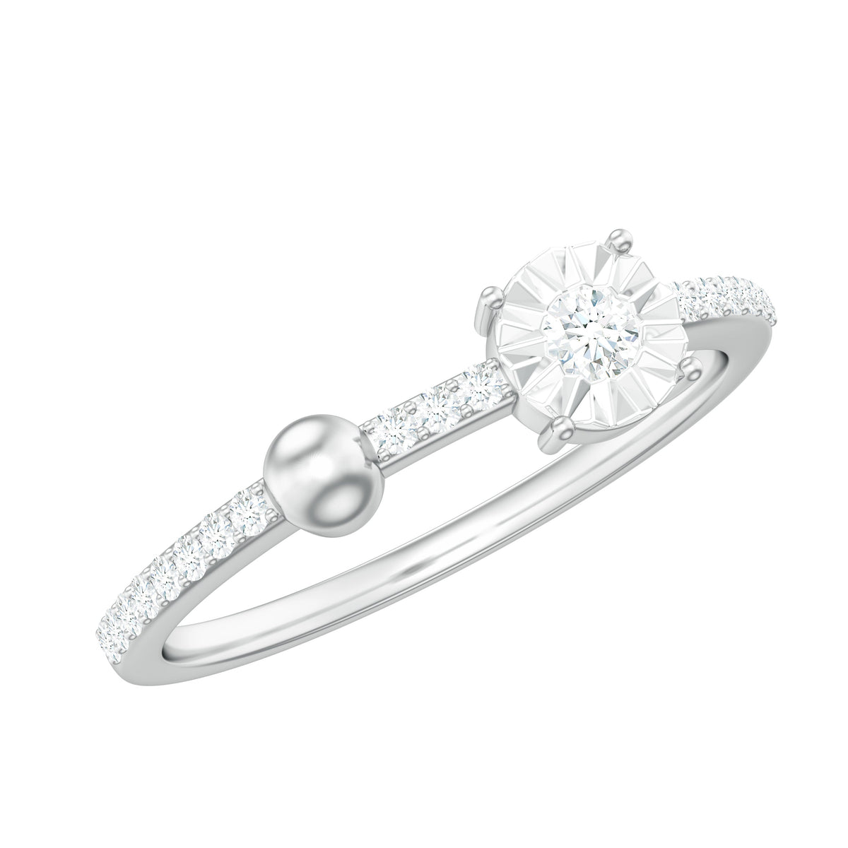 Certified Real Diamond Promise Ring for Valentines