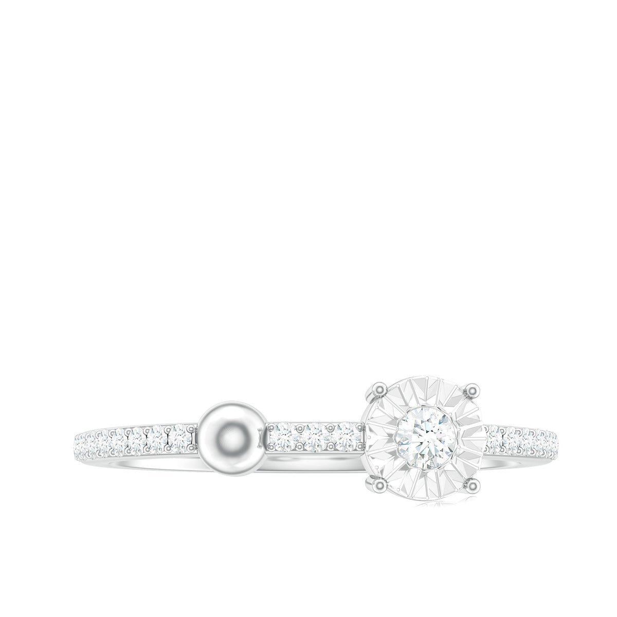 Certified Real Diamond Promise Ring for Valentines