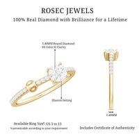 Certified Real Diamond Promise Ring for Valentines