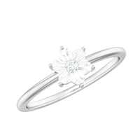 Miracle Plate Diamond Flower Ring with Certificate