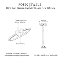 Miracle Plate Diamond Flower Ring with Certificate